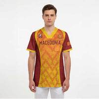 Custom Football 2026 Macedonia Scrub Top The Red Devils Go Glory