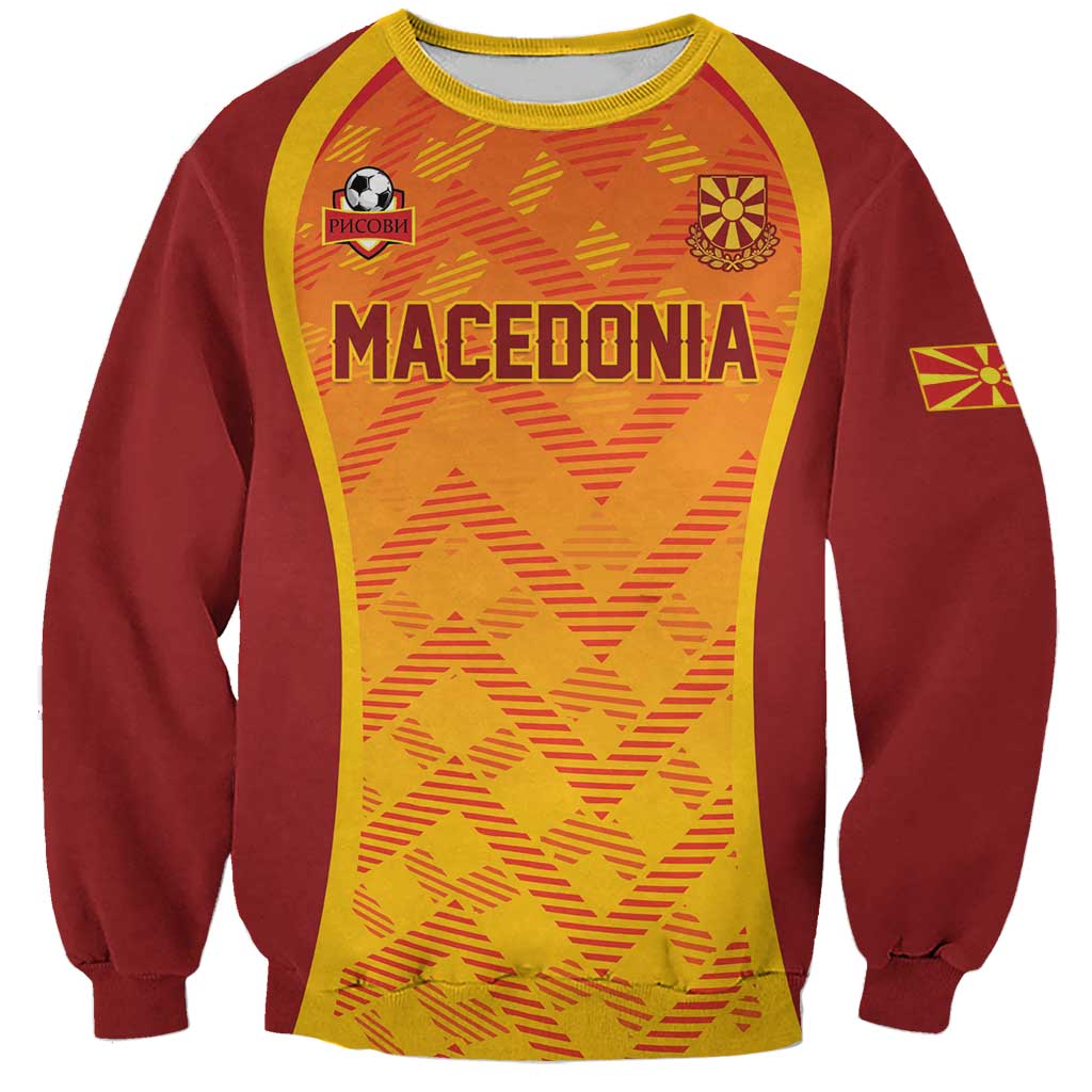 Custom Football 2026 Macedonia Sweatshirt The Red Devils Go Glory