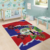 Belize 501 Tropical Black Orchid Area Rug Grunge Stylized