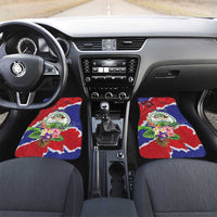 Belize 501 Tropical Black Orchid Car Mats Grunge Stylized