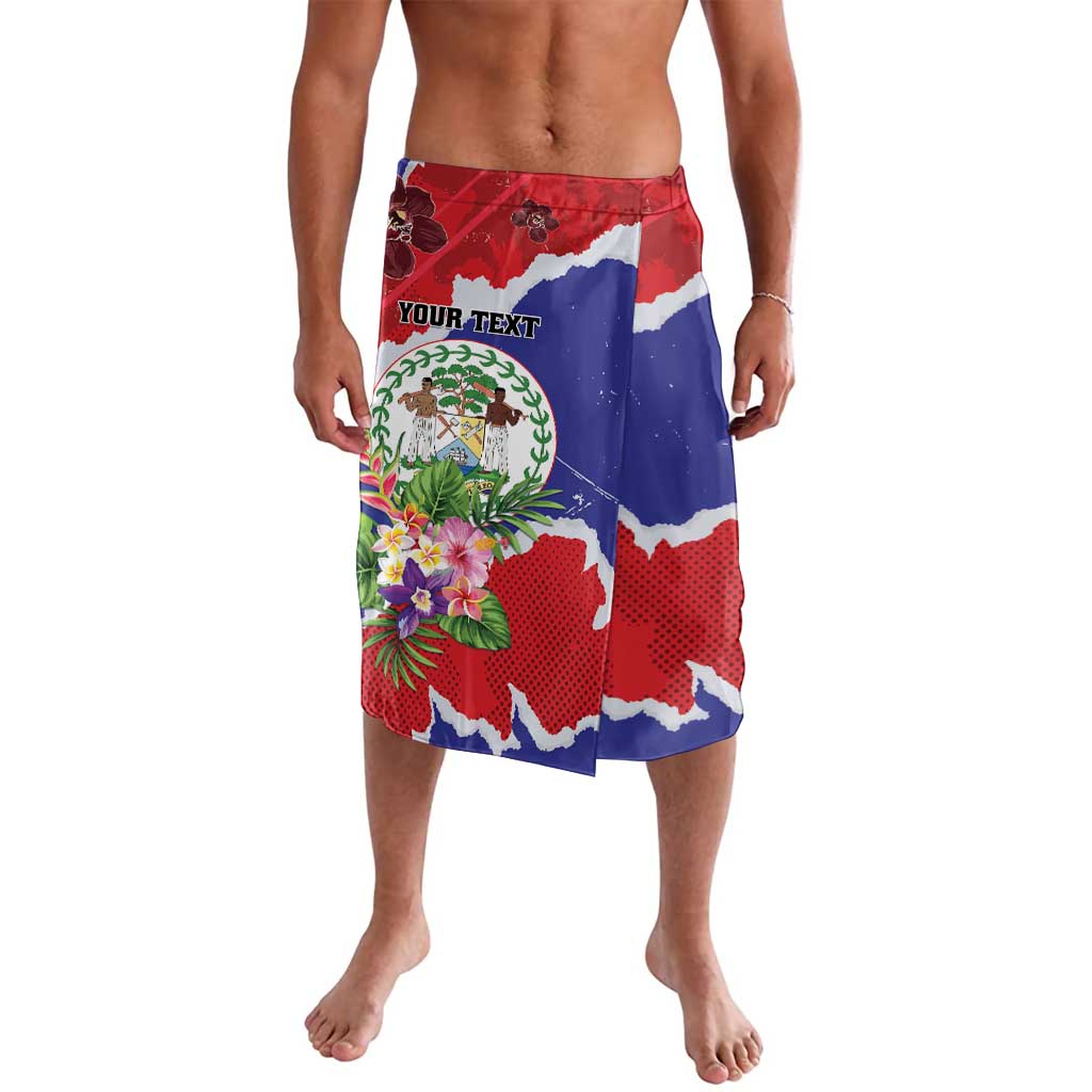 Personalised Belize 501 Tropical Black Orchid Lavalava Grunge Stylized