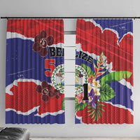 Belize 501 Tropical Black Orchid Window Curtain Grunge Stylized