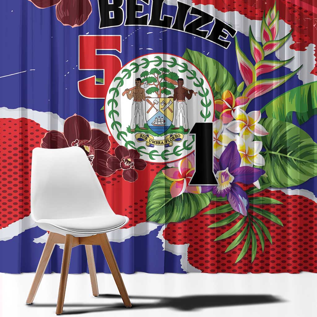 Belize 501 Tropical Black Orchid Window Curtain Grunge Stylized