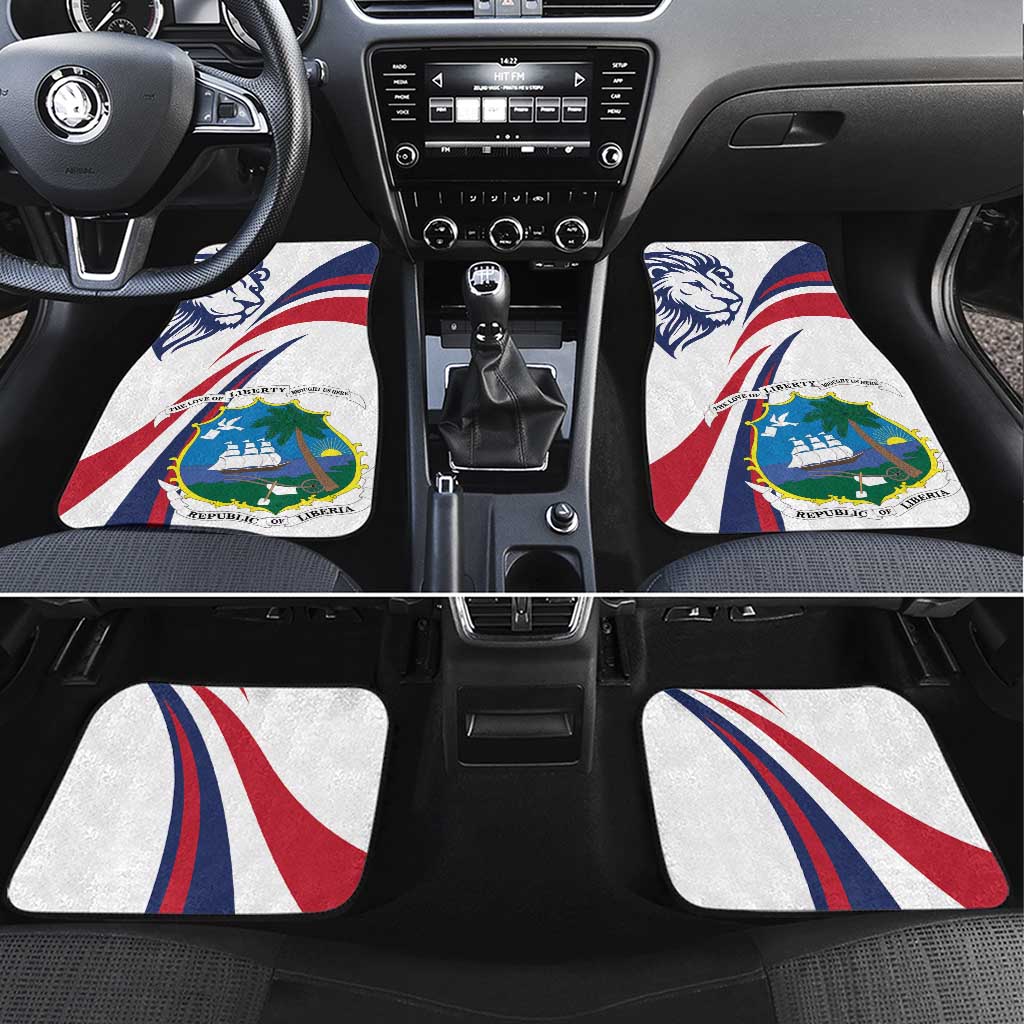 Liberia Independence Day Car Mats July 26 Lion Coat of Arms - Wonder Print Shop