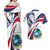 Liberia Independence Day Couples Matching Off Shoulder Maxi Dress and Hawaiian Shirt July 26 Lion Coat of Arms - Wonder Print Shop