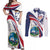 Liberia Independence Day Couples Matching Off Shoulder Maxi Dress and Long Sleeve Button Shirt July 26 Lion Coat of Arms - Wonder Print Shop