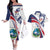 Liberia Independence Day Couples Matching Off The Shoulder Long Sleeve Dress and Hawaiian Shirt July 26 Lion Coat of Arms - Wonder Print Shop