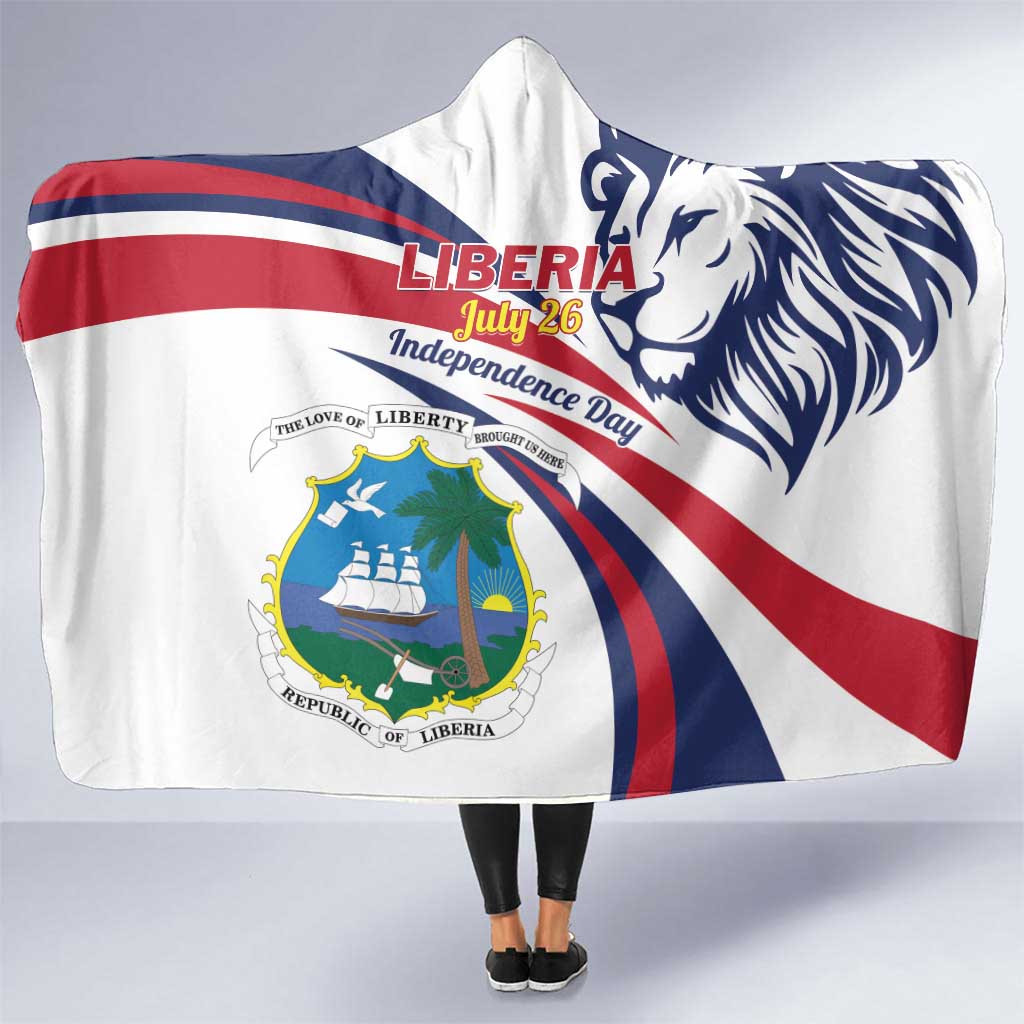 Liberia Independence Day Hooded Blanket July 26 Lion Coat of Arms