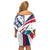 Liberia Independence Day Off Shoulder Short Dress July 26 Lion Coat of Arms - Wonder Print Shop