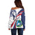 Liberia Independence Day Off Shoulder Sweater July 26 Lion Coat of Arms - Wonder Print Shop