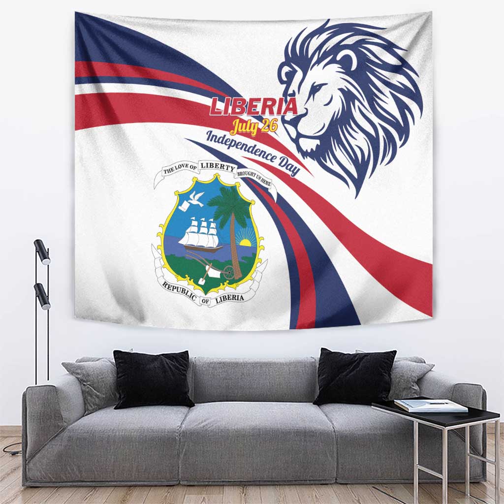 Liberia Independence Day Tapestry July 26 Lion Coat of Arms