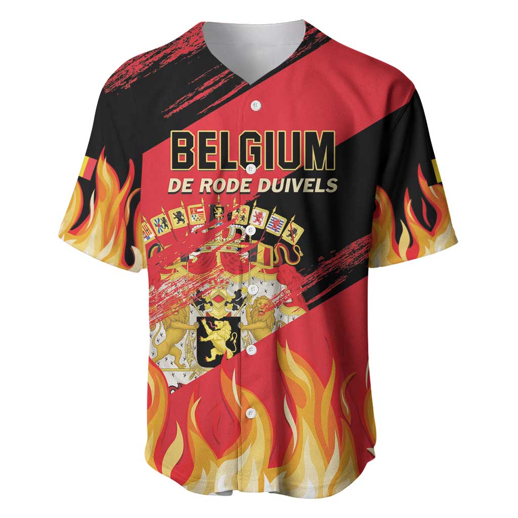 Custom Belgium 2024 Football Baseball Jersey Go De Rode Duivels - Wonder Print Shop