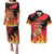 Custom Belgium 2024 Football Couples Matching Puletasi and Hawaiian Shirt Go De Rode Duivels - Wonder Print Shop