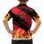 Custom Belgium 2024 Football Family Matching Off Shoulder Short Dress and Hawaiian Shirt Go De Rode Duivels - Wonder Print Shop