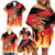 Custom Belgium 2024 Football Family Matching Off Shoulder Short Dress and Hawaiian Shirt Go De Rode Duivels - Wonder Print Shop