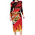 Custom Belgium 2024 Football Long Sleeve Bodycon Dress Go De Rode Duivels - Wonder Print Shop