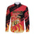 Custom Belgium 2024 Football Long Sleeve Button Shirt Go De Rode Duivels - Wonder Print Shop