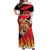 Custom Belgium 2024 Football Off Shoulder Maxi Dress Go De Rode Duivels - Wonder Print Shop