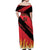 Custom Belgium 2024 Football Off Shoulder Maxi Dress Go De Rode Duivels - Wonder Print Shop