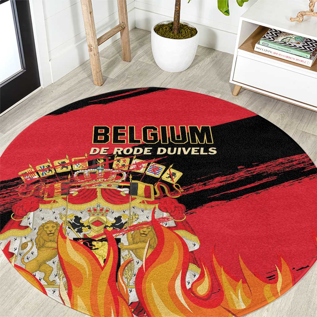 Belgium 2024 Football Round Carpet Go De Rode Duivels