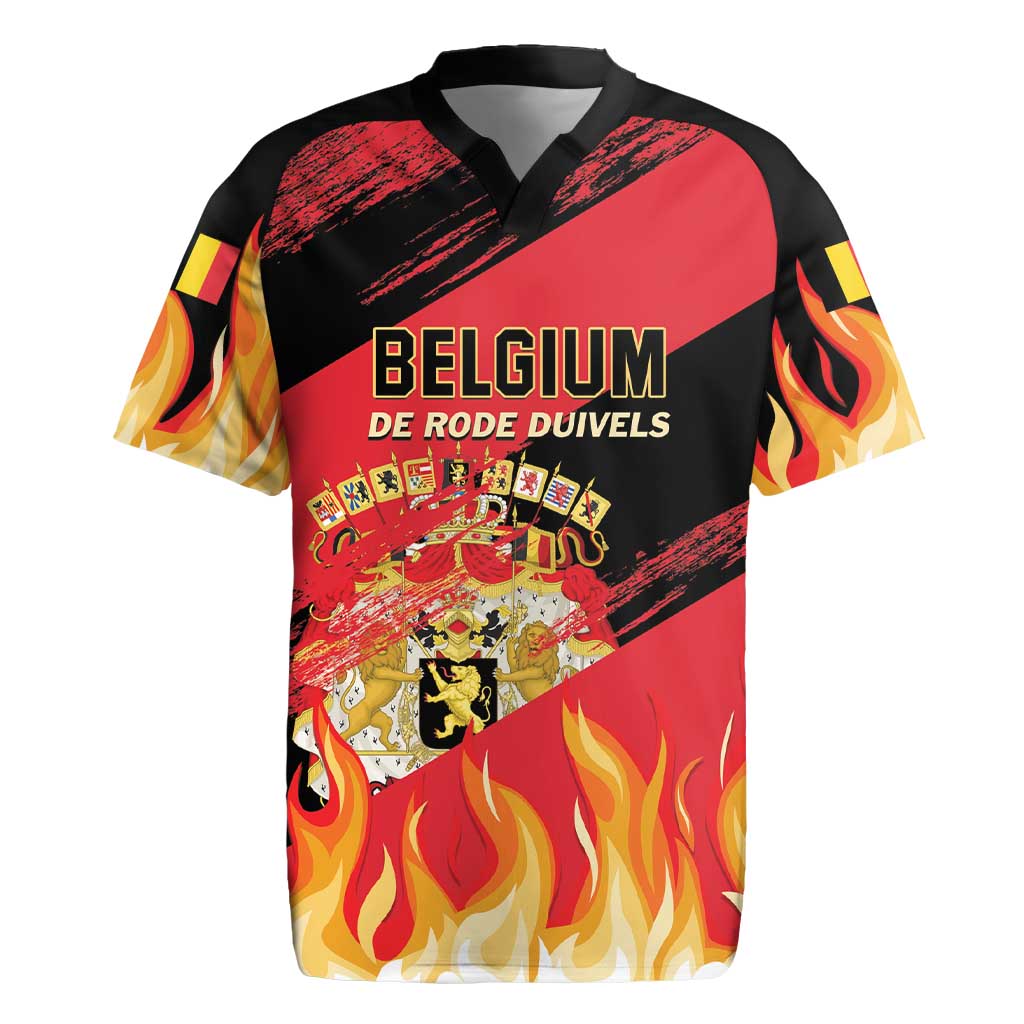 Custom Belgium 2024 Football Rugby Jersey Go De Rode Duivels - Wonder Print Shop