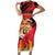 Custom Belgium 2024 Football Short Sleeve Bodycon Dress Go De Rode Duivels - Wonder Print Shop