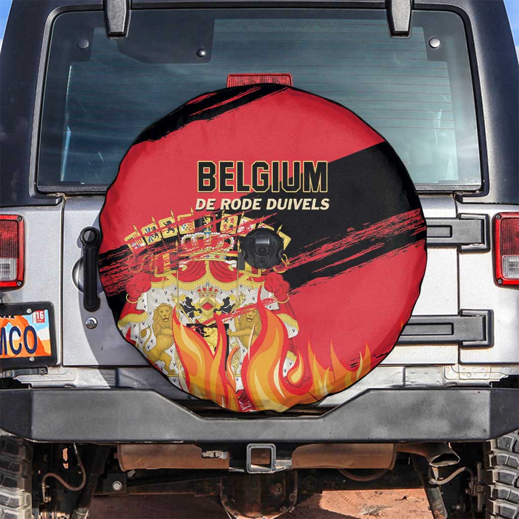 Belgium 2024 Football Spare Tire Cover Go De Rode Duivels - Wonder Print Shop