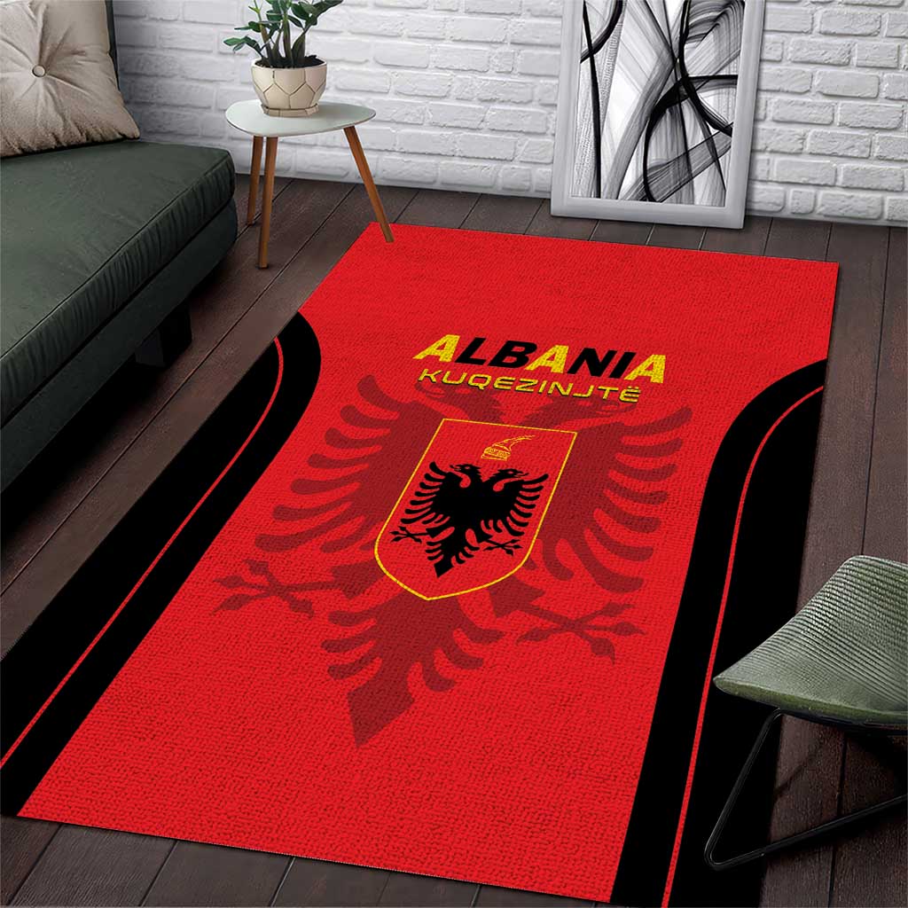 Albania 2024 Football Area Rug Come On Kuqezinjte - Wonder Print Shop