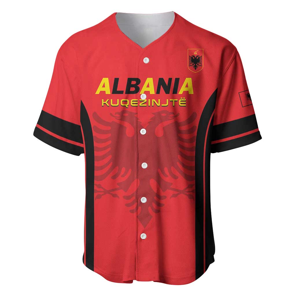 Custom Albania 2024 Football Baseball Jersey Come On Kuqezinjte - Wonder Print Shop