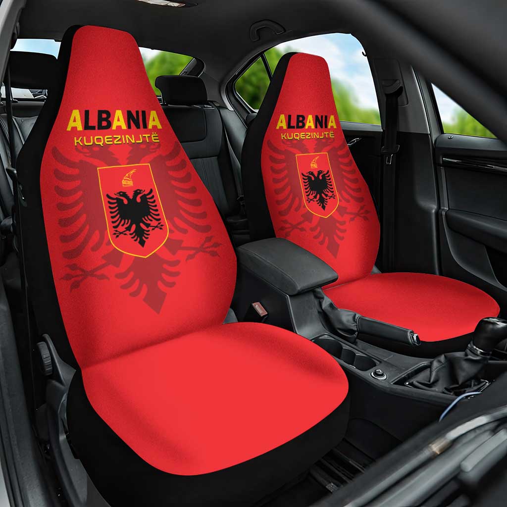 Albania 2024 Football Car Seat Cover Come On Kuqezinjte - Wonder Print Shop