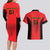 Custom Albania 2024 Football Couples Matching Long Sleeve Bodycon Dress and Hawaiian Shirt Come On Kuqezinjte - Wonder Print Shop