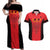 Custom Albania 2024 Football Couples Matching Off Shoulder Maxi Dress and Hawaiian Shirt Come On Kuqezinjte - Wonder Print Shop