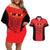 Custom Albania 2024 Football Couples Matching Off Shoulder Short Dress and Hawaiian Shirt Come On Kuqezinjte - Wonder Print Shop