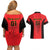 Custom Albania 2024 Football Couples Matching Off Shoulder Short Dress and Hawaiian Shirt Come On Kuqezinjte - Wonder Print Shop