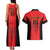 Custom Albania 2024 Football Couples Matching Tank Maxi Dress and Hawaiian Shirt Come On Kuqezinjte - Wonder Print Shop