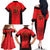 Custom Albania 2024 Football Family Matching Off The Shoulder Long Sleeve Dress and Hawaiian Shirt Come On Kuqezinjte - Wonder Print Shop