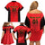 Custom Albania 2024 Football Family Matching Off Shoulder Short Dress and Hawaiian Shirt Come On Kuqezinjte - Wonder Print Shop