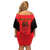 Custom Albania 2024 Football Family Matching Off Shoulder Short Dress and Hawaiian Shirt Come On Kuqezinjte - Wonder Print Shop