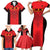 Custom Albania 2024 Football Family Matching Short Sleeve Bodycon Dress and Hawaiian Shirt Come On Kuqezinjte - Wonder Print Shop