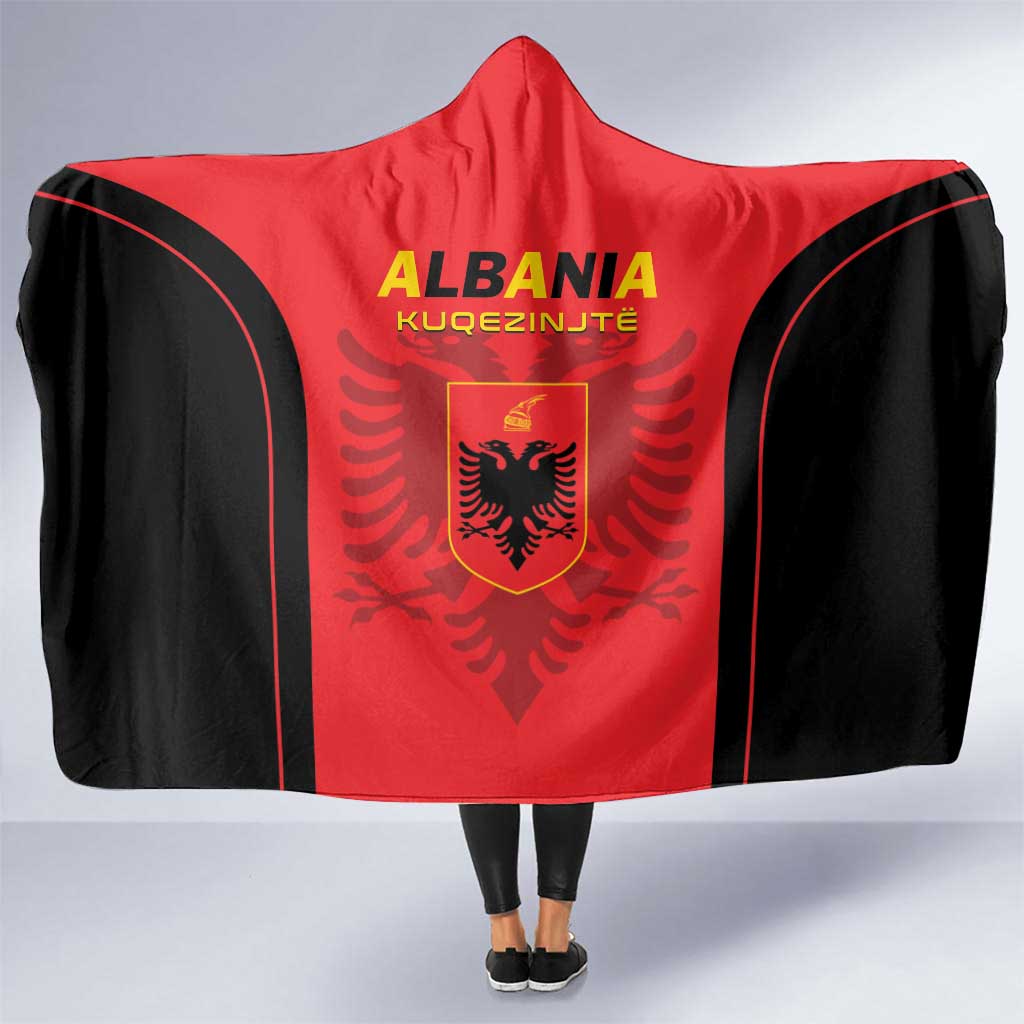 Albania 2024 Football Hooded Blanket Come On Kuqezinjte