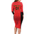 Custom Albania 2024 Football Long Sleeve Bodycon Dress Come On Kuqezinjte - Wonder Print Shop