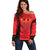 Custom Albania 2024 Football Off Shoulder Sweater Come On Kuqezinjte - Wonder Print Shop