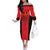 Custom Albania 2024 Football Off The Shoulder Long Sleeve Dress Come On Kuqezinjte - Wonder Print Shop