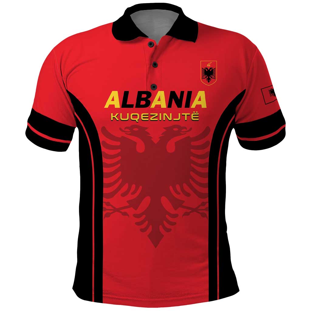 Custom Albania 2024 Football Polo Shirt Come On Kuqezinjte - Wonder Print Shop