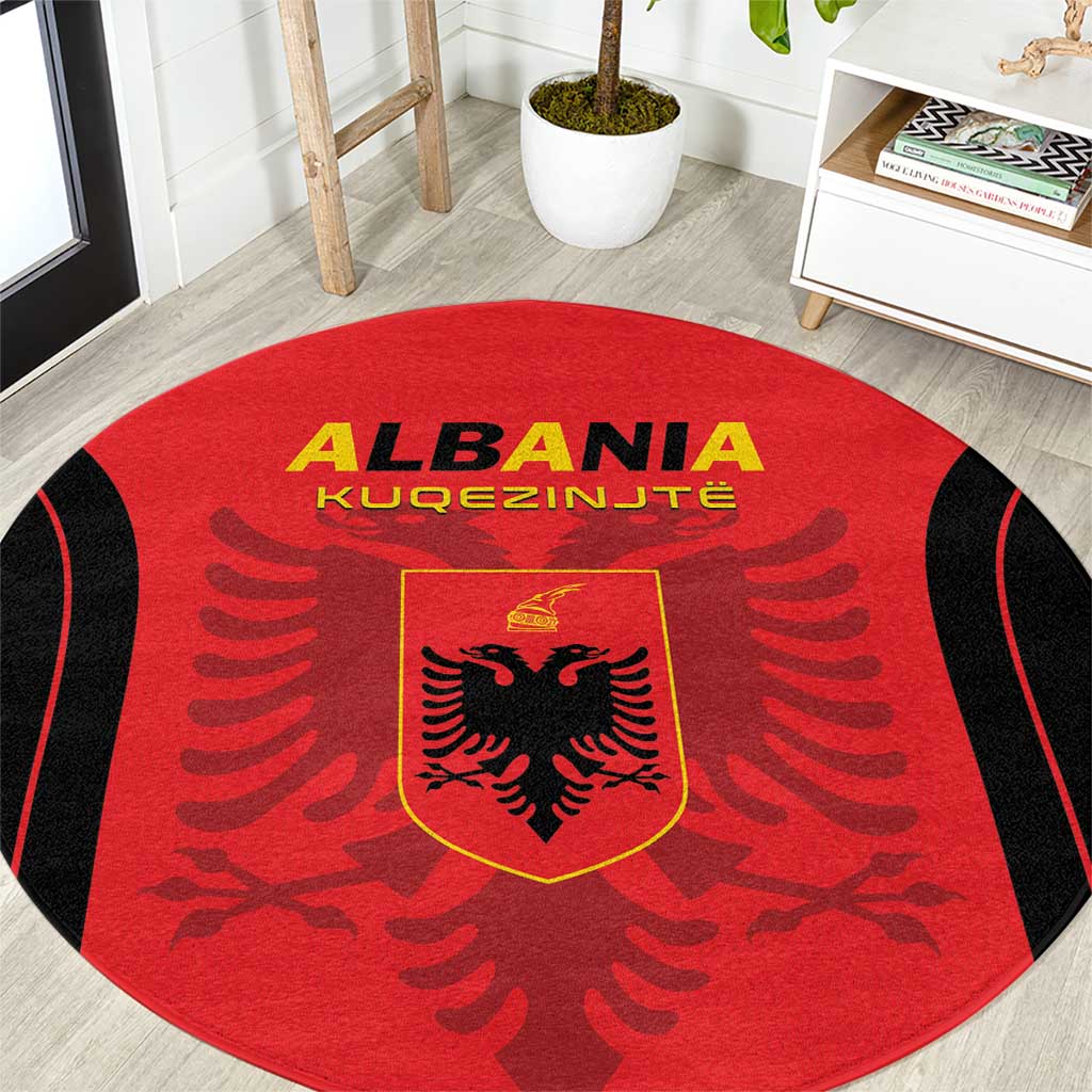 Albania 2024 Football Round Carpet Come On Kuqezinjte