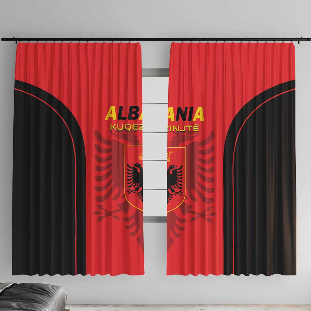 Albania 2024 Football Window Curtain Come On Kuqezinjte - Wonder Print Shop