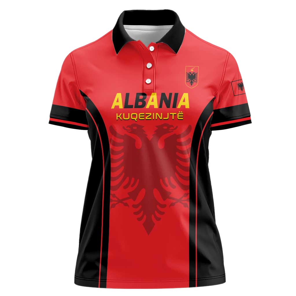 Custom Albania 2024 Football Women Polo Shirt Come On Kuqezinjte - Wonder Print Shop