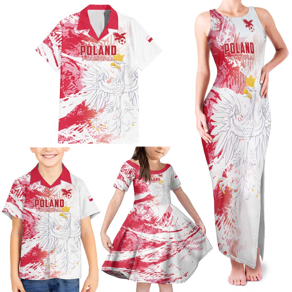 Custom Poland 2024 Football Family Matching Tank Maxi Dress and Hawaiian Shirt Orly Go Champions - Wonder Print Shop