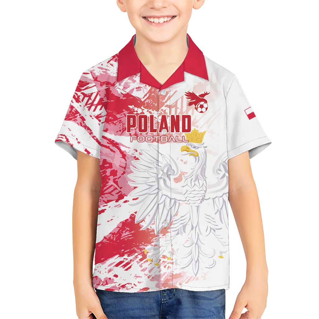 Custom Poland 2024 Football Kid Hawaiian Shirt Orly Go Champions - Wonder Print Shop