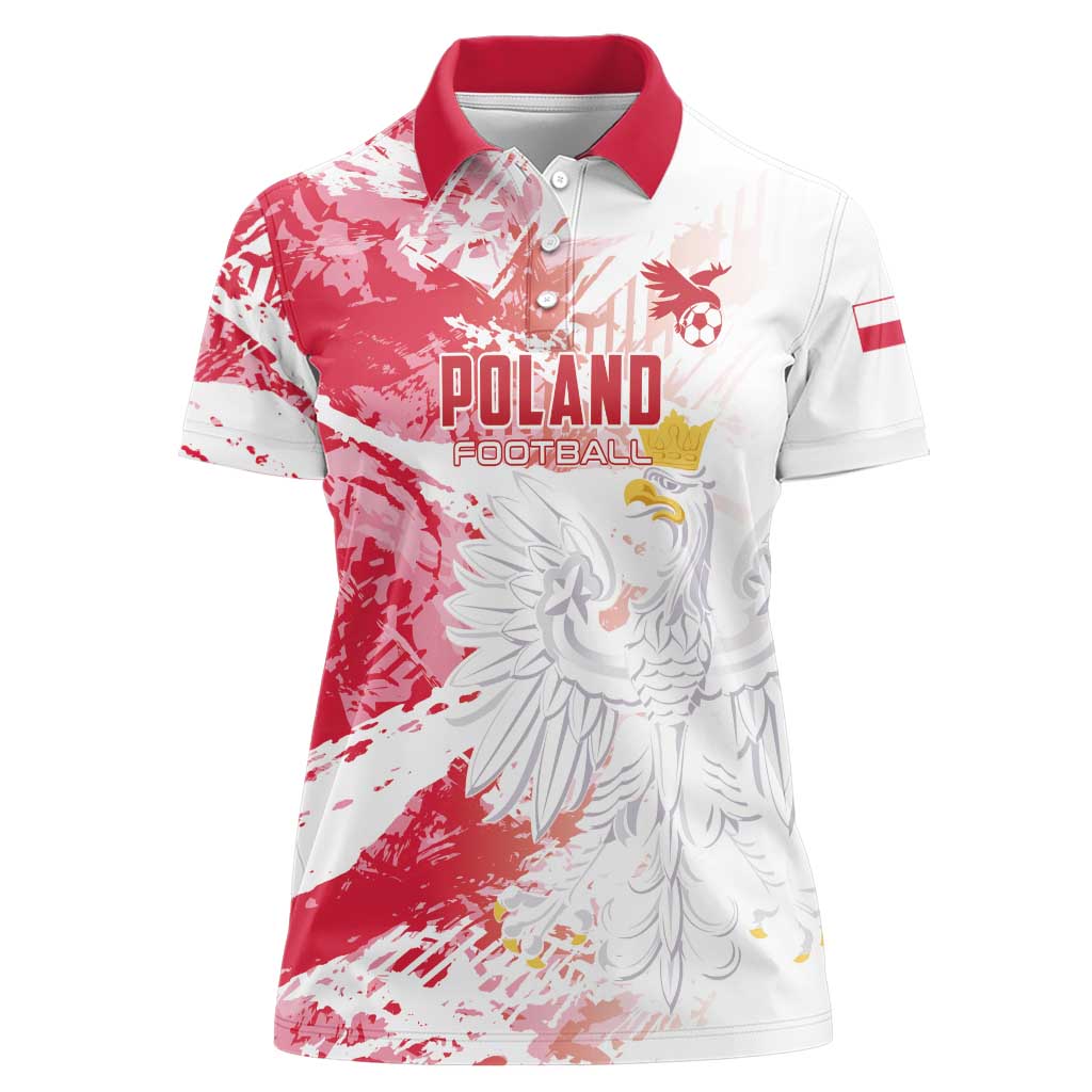 Custom Poland 2024 Football Women Polo Shirt Orly Go Champions - Wonder Print Shop